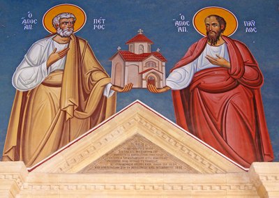 St. Peter and St. Paul Holding Kykkos Monastery, Cyprus by Cypriot